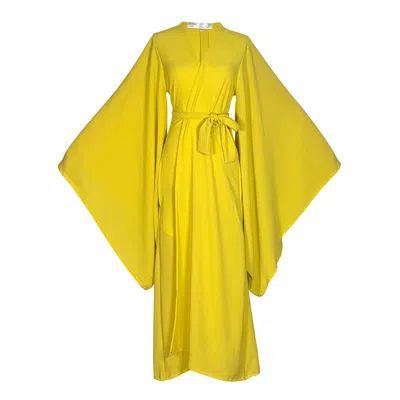 Jennafer Grace Women's Yellow Ultravox Kimono