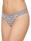 Jenni By Jennifer Moore Womens Seamless Space Dye Thong Panty In Grey