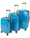 Jenni Chan Entin 3pc Hardside Spinner Set In Blue
