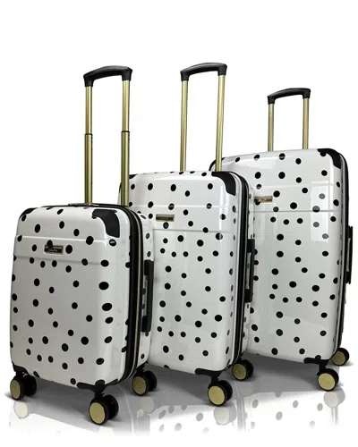 JENNI CHAN JENNI CHAN POLKA DOT 3PC HARDSIDE SPINNER SET