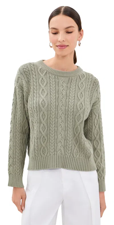 Jenni Kayne Aire Crewneck Pullover Sage In Green