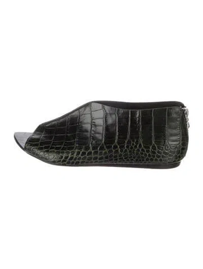 Pre-owned Jenni Kayne Alligator Printed Espadrilles In Multi