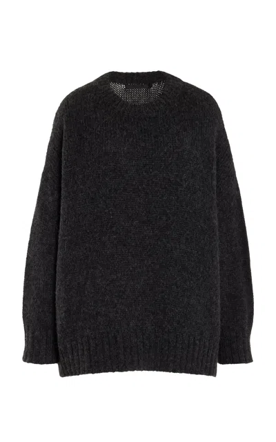 Jenni Kayne Alpaca Cocoon Crewneck In Black