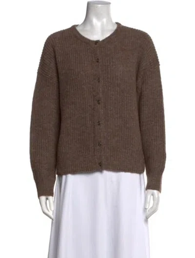 Pre-owned Jenni Kayne Alpaca Crew Neck Sweater In Brown