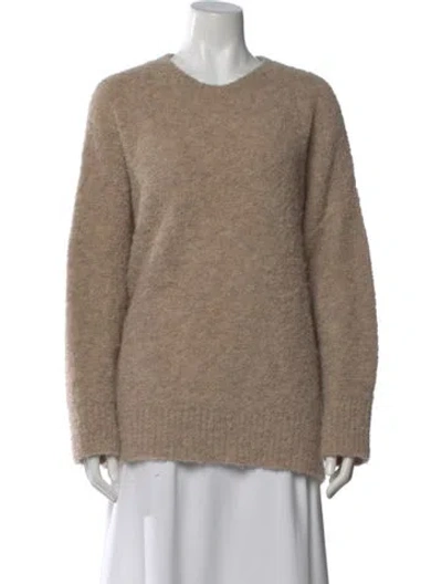 Pre-owned Jenni Kayne Alpaca Crew Neck Sweater In Neutrals