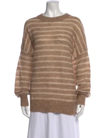 Pre-owned Jenni Kayne Alpaca Striped Sweater In Neutrals