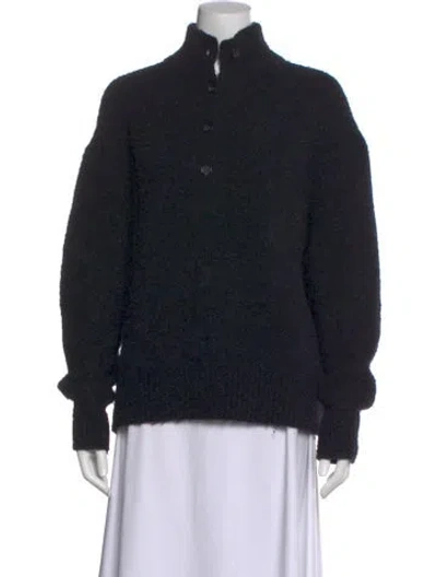 Pre-owned Jenni Kayne Alpaca Turtleneck Sweater In Blue