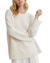 Jenni Kayne Alpaca Cocoon Crew Neck Pullover Ivory M In Ivory