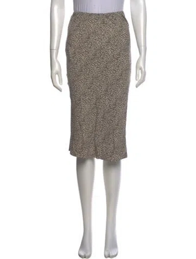 Pre-owned Jenni Kayne Animal Print Knee-length Skirt In Neutral