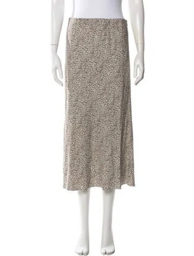 Pre-owned Jenni Kayne Animal Print Long Skirt In Neutral