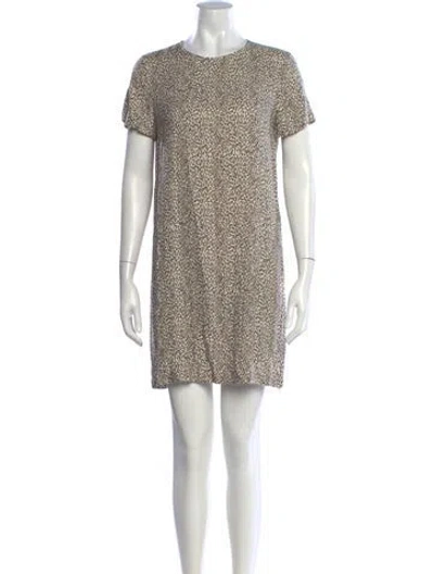 Pre-owned Jenni Kayne Animal Print Mini Dress In Multicolor