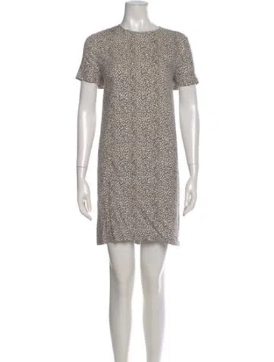 Pre-owned Jenni Kayne Animal Print Mini Dress In Neutral