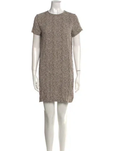 Pre-owned Jenni Kayne Animal Print Mini Dress In Neutral