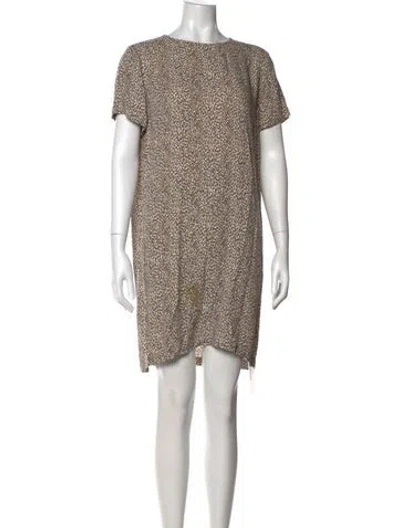 Pre-owned Jenni Kayne Animal Print Mini Dress In Neutral