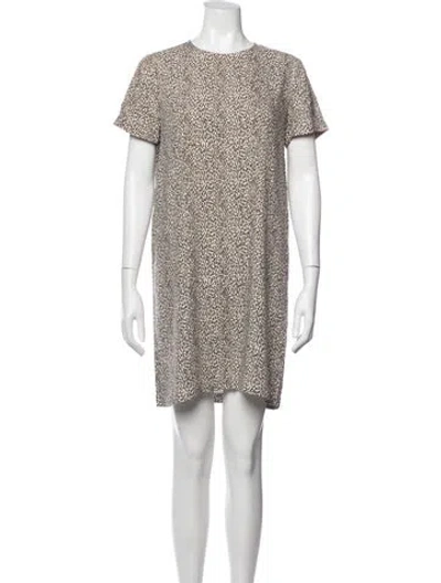 Pre-owned Jenni Kayne Animal Print Mini Dress In Neutrals