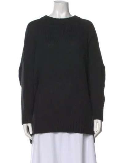 Pre-owned Jenni Kayne Baby Alpaca Crew Neck Sweater In Black