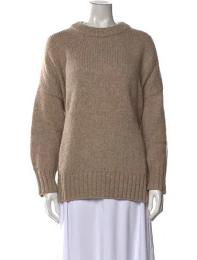 Pre-owned Jenni Kayne Baby Alpaca Crew Neck Sweater W/ Tags In Neutrals