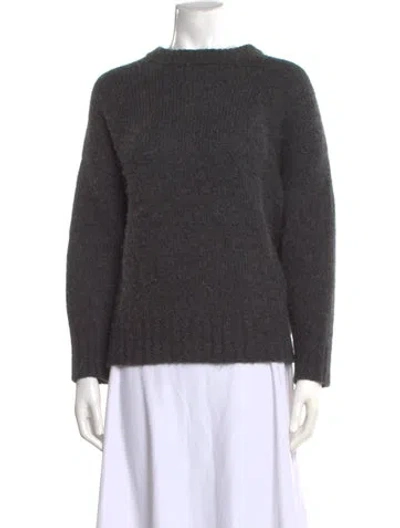 Pre-owned Jenni Kayne Baby Alpaca Mock Neck Sweater In Gray