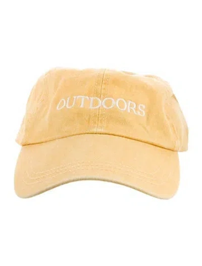 Pre-owned Jenni Kayne Baseball Cap With Embroidered Font In Yellow