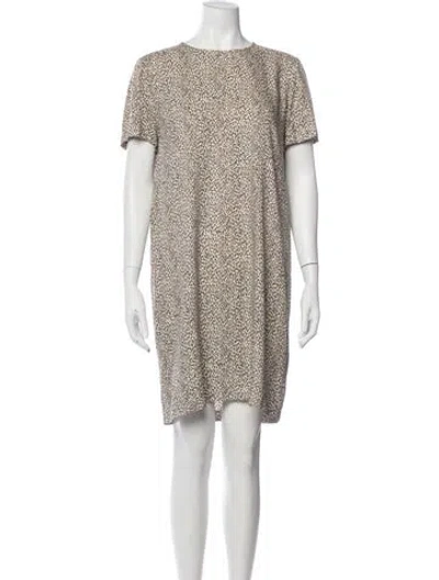 Pre-owned Jenni Kayne Bateau Neckline Knee-length Dress In Neutral