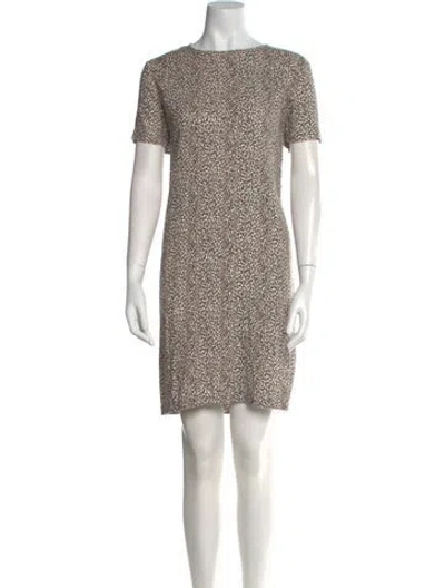 Pre-owned Jenni Kayne Bateau Neckline Mini Dress In Neutral