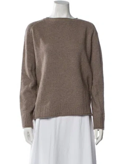 Pre-owned Jenni Kayne Bateau Neckline Sweater In Brown