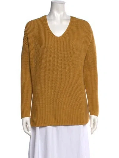 Pre-owned Jenni Kayne Bateau Neckline Sweater W/ Tags In Yellow