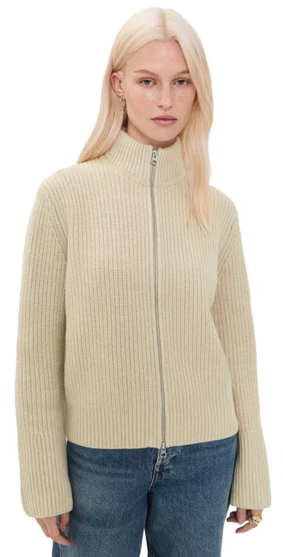 Jenni Kayne Boyd Cashmere Sweater Oatmeal In Metallic