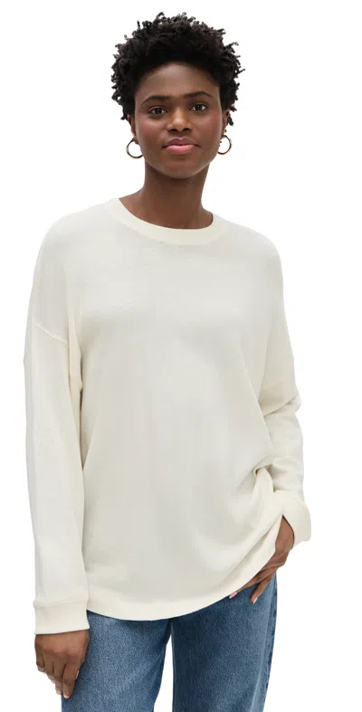 Jenni Kayne Boyfriend Long Sleeve Tee Ivory