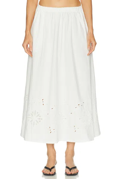 Jenni Kayne Broderie Lauren Skirt In White