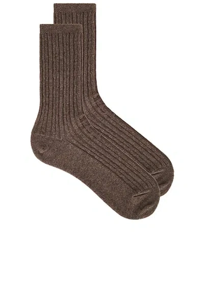Jenni Kayne Cable Socks In Brown