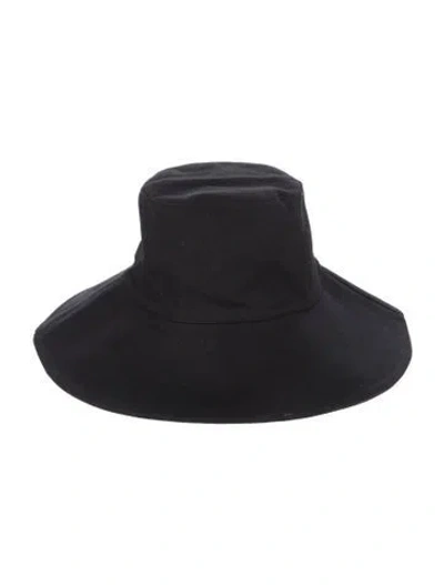 Pre-owned Jenni Kayne Canvas Baja Hat In Black