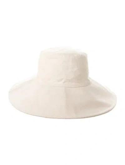 Pre-owned Jenni Kayne Canvas Bucket Hat In Neutral
