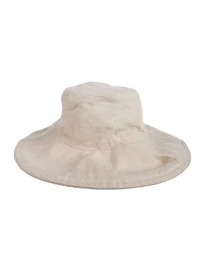 Pre-owned Jenni Kayne Canvas Bucket Hat In Neutrals