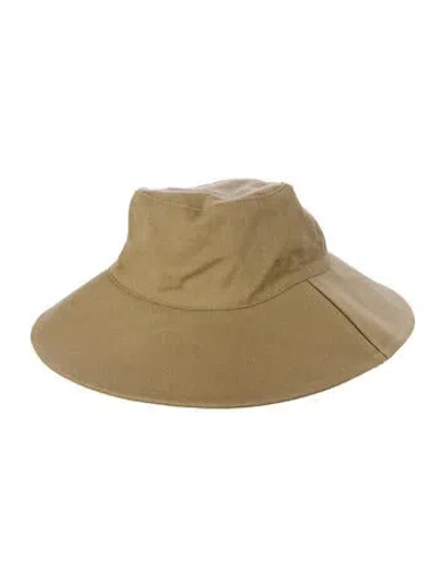 Pre-owned Jenni Kayne Canvas Wide Brim Hat In Neutral