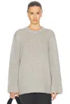 Jenni Kayne Cashmere Amelia Crewneck Sweater In Grey