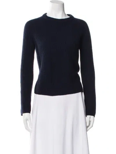 Pre-owned Jenni Kayne Cashmere Bateau Neckline Sweater In Blue