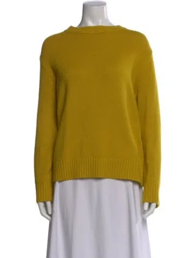 Pre-owned Jenni Kayne Cashmere Bateau Neckline Sweater In Yellow