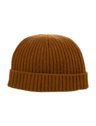 Pre-owned Jenni Kayne Cashmere Beanie In Brown