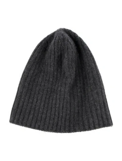 Pre-owned Jenni Kayne Cashmere Beanie Hat In Gray