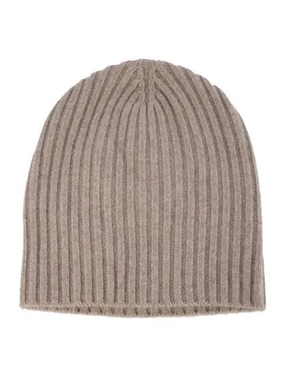 Pre-owned Jenni Kayne Cashmere Beanie In Neutral