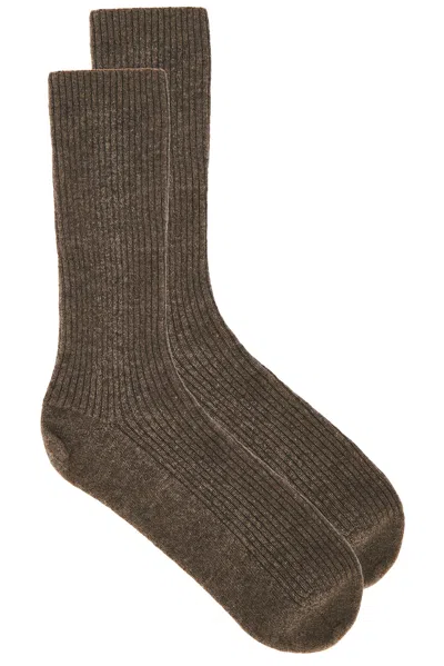 Jenni Kayne Cashmere Cabin Sock In Brown