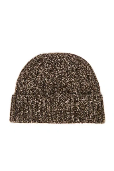 Jenni Kayne Cashmere Cable Beanie In Taupe Marl