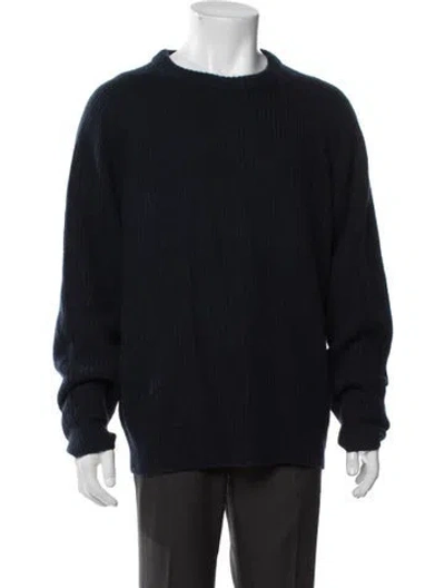 Pre-owned Jenni Kayne Cashmere Crew Neck Pullover In Blue