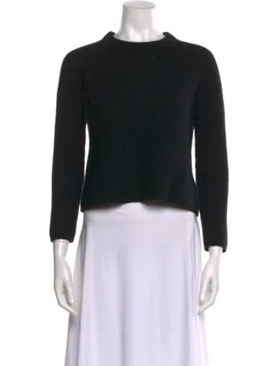 Pre-owned Jenni Kayne Cashmere Crew Neck Sweater In Black