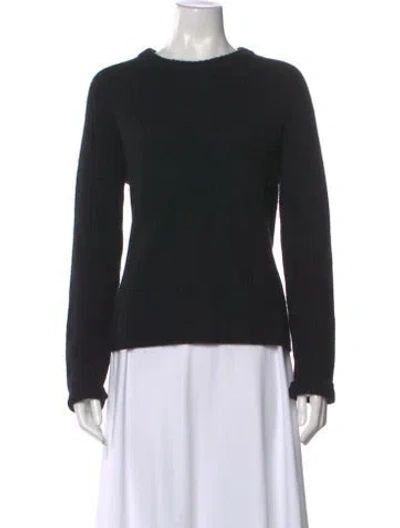 Pre-owned Jenni Kayne Cashmere Crew Neck Sweater In Black