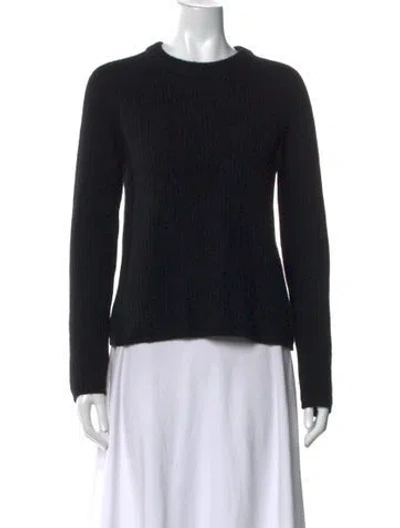 Pre-owned Jenni Kayne Cashmere Crew Neck Sweater In Black