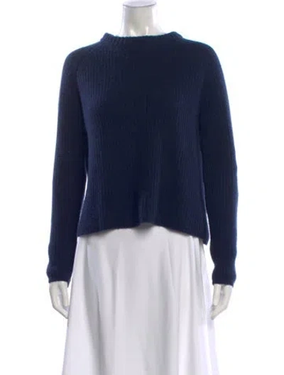 Pre-owned Jenni Kayne Cashmere Crew Neck Sweater In Blue