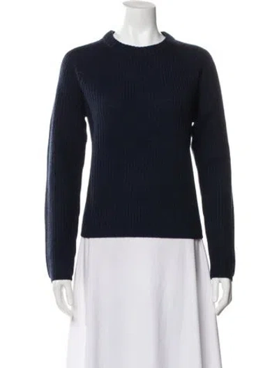 Pre-owned Jenni Kayne Cashmere Crew Neck Sweater In Blue