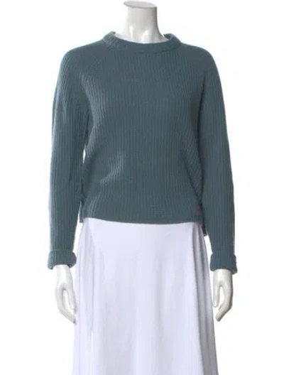 Pre-owned Jenni Kayne Cashmere Crew Neck Sweater In Blue